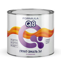 Грунт-эмаль 3 в 1 по ржавчине черная (10кг) Formula Q8