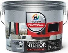 Краска ВД латексная для стен и потолков ВЛАЖНАЯ УБОРКА (2,5кг) Profilux Professional