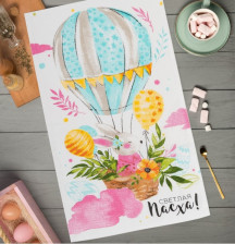 Полотенце вафельное Доляна Воздушный шар 4682749 35х60