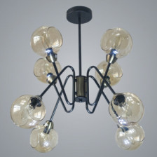 Светильник SH1202/8 AB+BK бронза/черный 8х40W d670 SHGN20