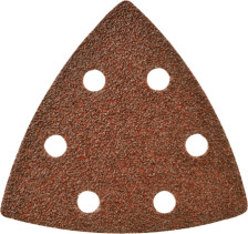 Лист шлифовальный дельтавидный 93x93x93мм P320, 6 отв, липучка, 10 шт P.I.T. APLS07-D0320