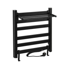 Полотенцесушитель BRIMIX электрический с полкой 600х500х270мм черный 160W, алюминий 08091В