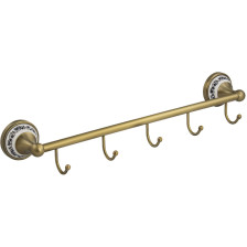 Вешалка 5 крючков BRIMIX бронза/керамика 94206