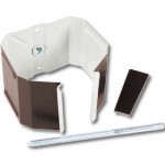 Крепеж трубы прямоугольный коричневый