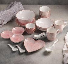 Набор столовый 26 предметов Космос розовый 4590786