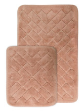 Набор ковриков для ванной комнаты Bengal хлопок ворсовый 50х80/40х50см тетрис пудра