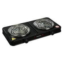 Плитка электрическая ENERGY EN-904В, 2 конфорки, спираль, 1кВт+1кВ, чёрная