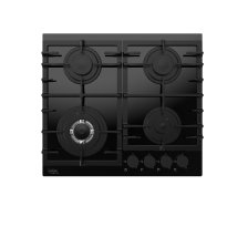 Стол бытовой газовый ПВГ P-SDB Oasis (52.0х58,0х10см)(цвет:черный, закалённое стекло)