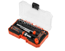 Отвертка реверсивная с набором головок и бит 28пр STARTUL PROFI