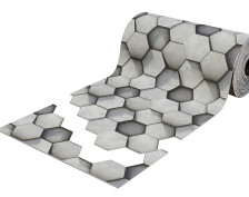 Коврик-дорожка 1,2м SHAHINTEX DIGITAL PRINT Соты 11 дымчато-серый