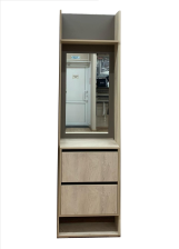 Шкаф Стрекоза с зеркалом 0,6х2,2х0,4м дуб эндгрейн элегантный