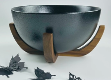 Салатник 18х9,5см на подставке BLACKWOOD LENARDI фарфор 235-049