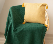 Наволочка декоративная полиэстер Пинелли желтая 43х43 см SL Home