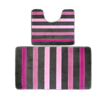 Коврики для ванной комнаты BANYOLIN Silver LINE (2шт) 60х100см 50х60см розовый BAN.SIL-L.2.60/100-PN