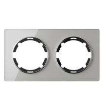 Рамка 2-м Garda 2E52201302 стекло серый