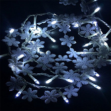 Гирлянда "Снежинка" XML-003-E09 30LED 220В/24В прозрачный шнур