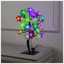 Светодиодный куст улич 0,3 м, "Орхидея", 32 LED, 220V, моргает RG/RB 1077248