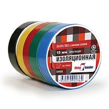 Набор изоленты ПВХ 15ммx10м 5шт Klebebander TIK515T