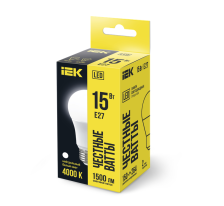Лампа светодиодная Е27 15W/4000 А60 (стандарт) IEK
