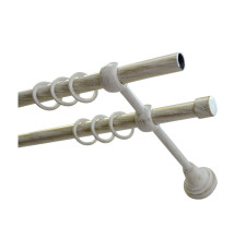 Карниз металлический гладкий 19 мм СМ-3393-2Р белый золото 3,0 м