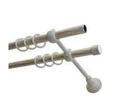 Карниз металлический гладкий 19 мм СМ-3393-2Р белый золото 3,0 м