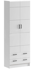 Шкаф Вега Нью Белый глянец 800х2200х402мм