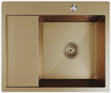 Мойка врезная 60х50 (3,0/0,8) h=200 Л бронза Mixline