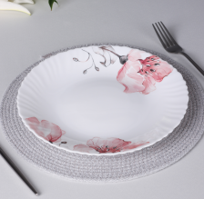 Тарелка подстановочная 24 см Роселла опаловое стекло MILLIMI 818-878