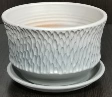 Горшок ПАВЛИН плошка светл d18см h12cm 2л