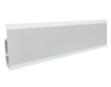 Плинтус Идеал Деконика с кабель-каналом белый 2,2 м 85 мм