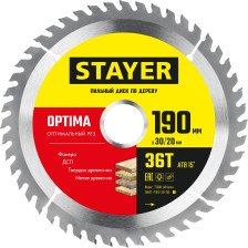 Диск пильный 190х30/20мм 36Т STAYER OPTIMA оптимальный рез 3681-190-30-36_z01