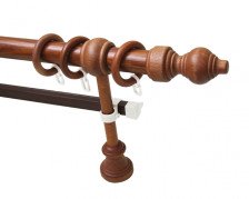 Карниз металлический Скандинавия СК-014-1Ш орех 2,4 м