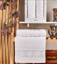 Набор полотенец махровых 2 шт 50х90 + 70х140 Delta кремовый Two Dolphins