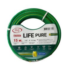 Шланг 1/2  армированный 1/2"х15м LIFE Pure 12Бар 3-х слойн GLQ