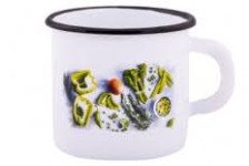 Кружка эмалированная 0,4 л Свежая зелень ТМ Appetite 1с2с