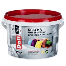 Краска акриловая интерьерная белоснежная (2,5л) Dali