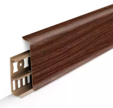 Плинтус Идеал Деконика с кабель-каналом орех 2,2 м 85 мм