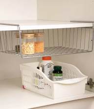 Полка-органайзер металлическая хром