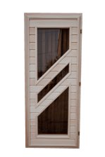 Дверь для сауны со стеклом (1,9х0,7) липа №18 (Б)