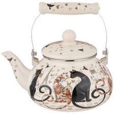 Чайник эмалированный 2,5 л Парижские коты 934-391