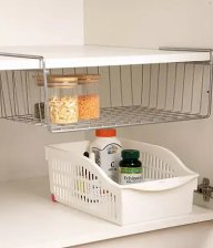 Полка-органайзер металлическая хром