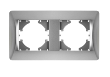 Рамка 2-м С1120-004 серебро