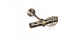 Карниз металлический Grace 1-рядный D25 (труба крученая) Антик 2,4м