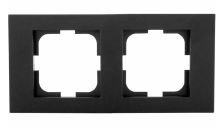 Рамка 2-м OVIVO GRANO 400-170000-226 черный металик