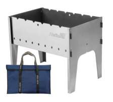 Мангал разборный сталь 2мм 490х310х370мм Helios (сумка)