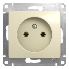 Розетка 1-м скрытой установки без заземления Glossa GSL000241 бежевая