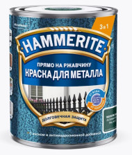 Краска для металла 3 в 1 молотковая зеленый мох RAL 6005 (0,75л) Hammerite