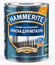 Краска для металла 3 в 1 молотковая зеленый мох RAL 6005 (0,75л) Hammerite