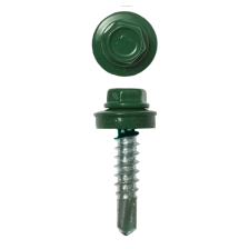 Саморезы для крепления кровли 5,5х19 со сверлом RAL 6005 ярко - зеленые 