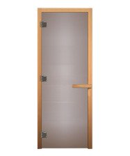Дверь для сауны стекло (1,9х0,7) сатин матовая 6мм, коробка осина